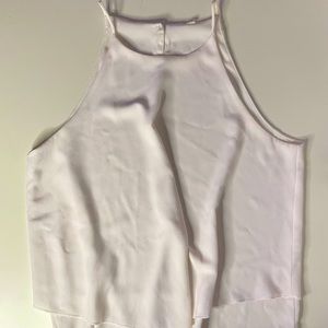 Flowy Halter Tank Top: White